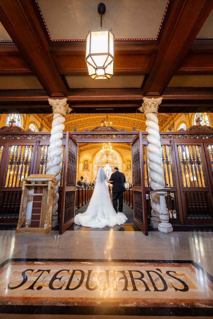 Walking down the aisle St Edward Catholic Church