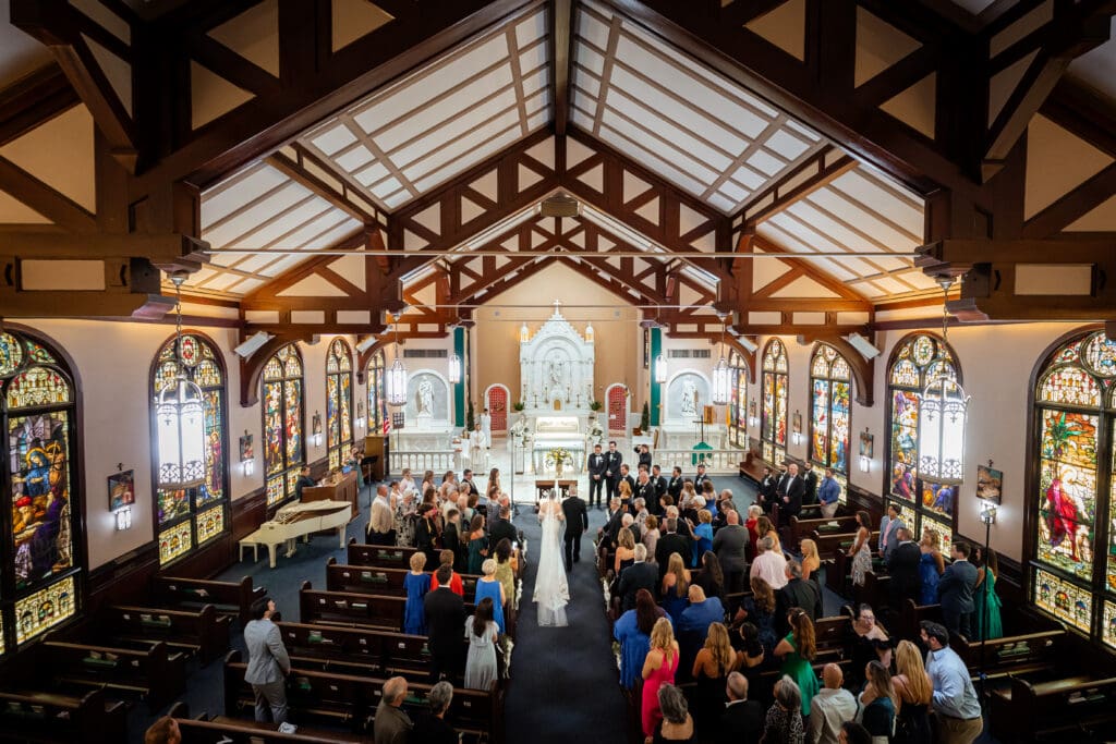 Exchange of vows at St. Ann Catholic Church
