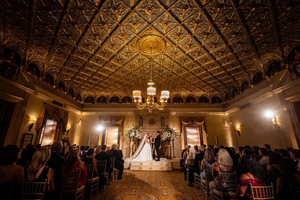 Ceremony in the Gold Room at The Breakers Palm Beach.